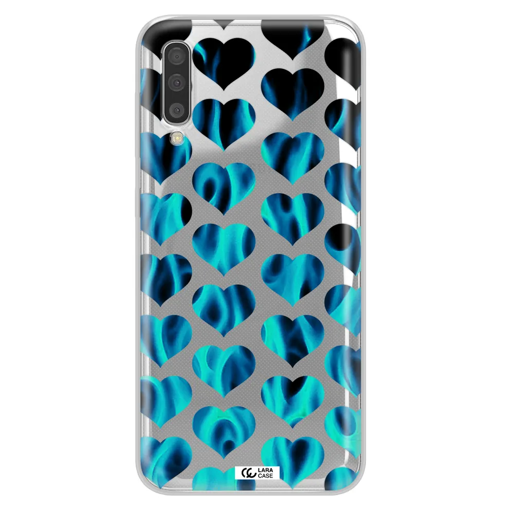 Heart Flame Samsung A50 Clear TPU Case