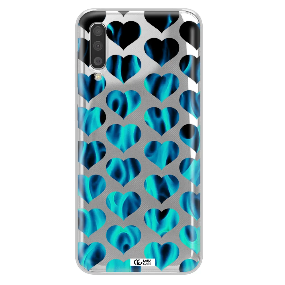 Heart Flame Samsung A50S Clear Tpu Case