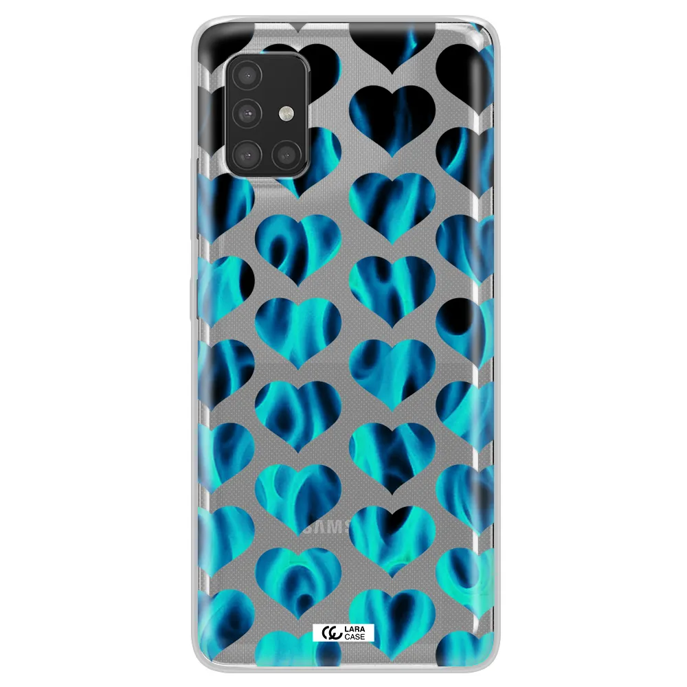 Heart Flame Samsung A51 Clear TPU Case