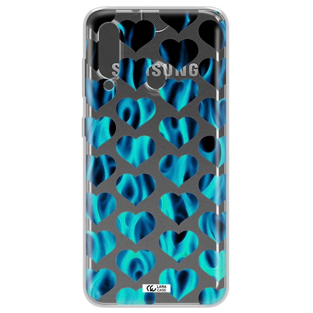Heart Flame Samsung A60 Clear TPU Case