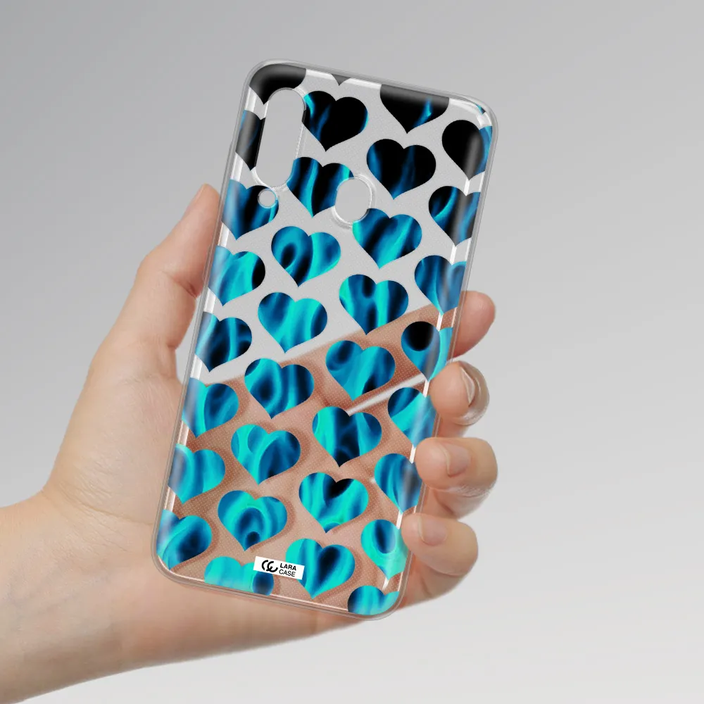 Heart Flame Samsung A60 Clear TPU Case