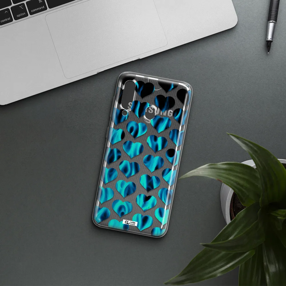 Heart Flame Samsung A60 Clear TPU Case