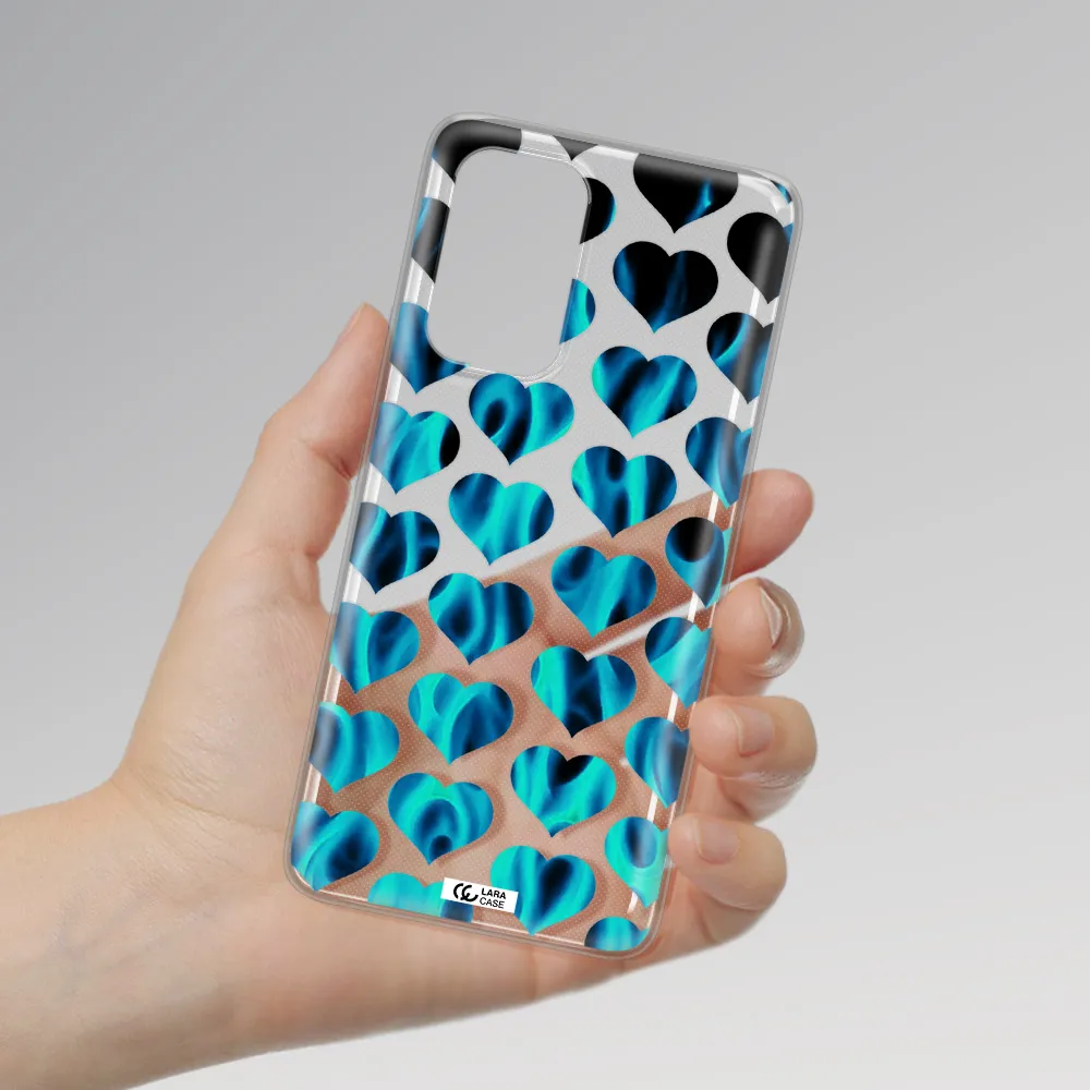 Heart Flame Samsung A73 Clear TPU Case