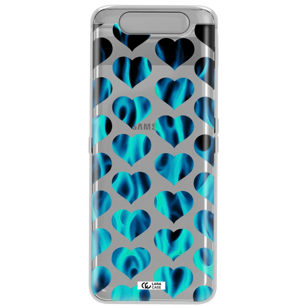 Heart Flame Samsung A80 Clear TPU Case