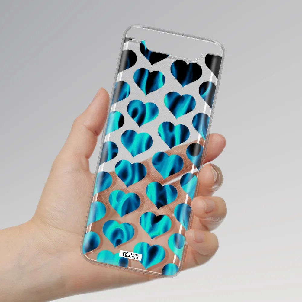 Heart Flame Samsung A80 Clear TPU Case