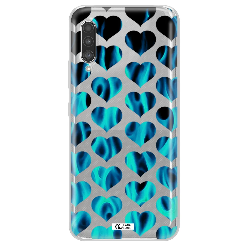 Heart Flame Samsung A90 Clear TPU Case