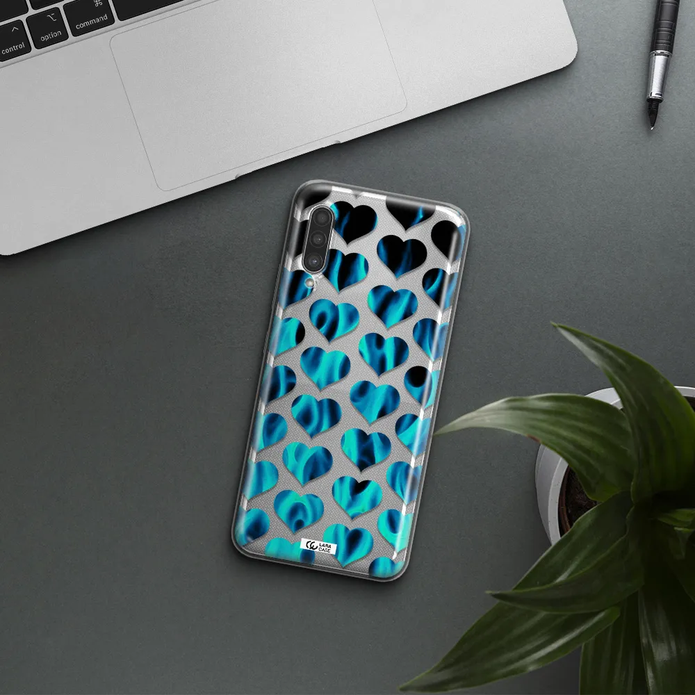 Heart Flame Samsung A90 Clear TPU Case