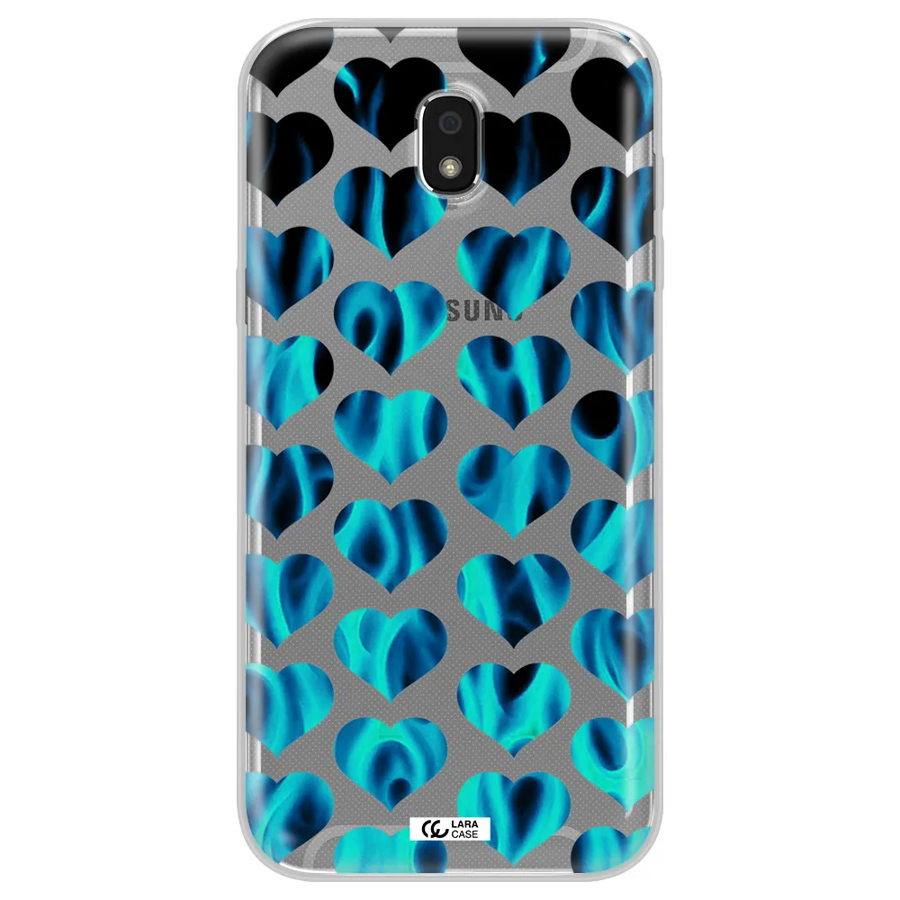 Heart Flame Samsung J5 2017 Clear TPU Case