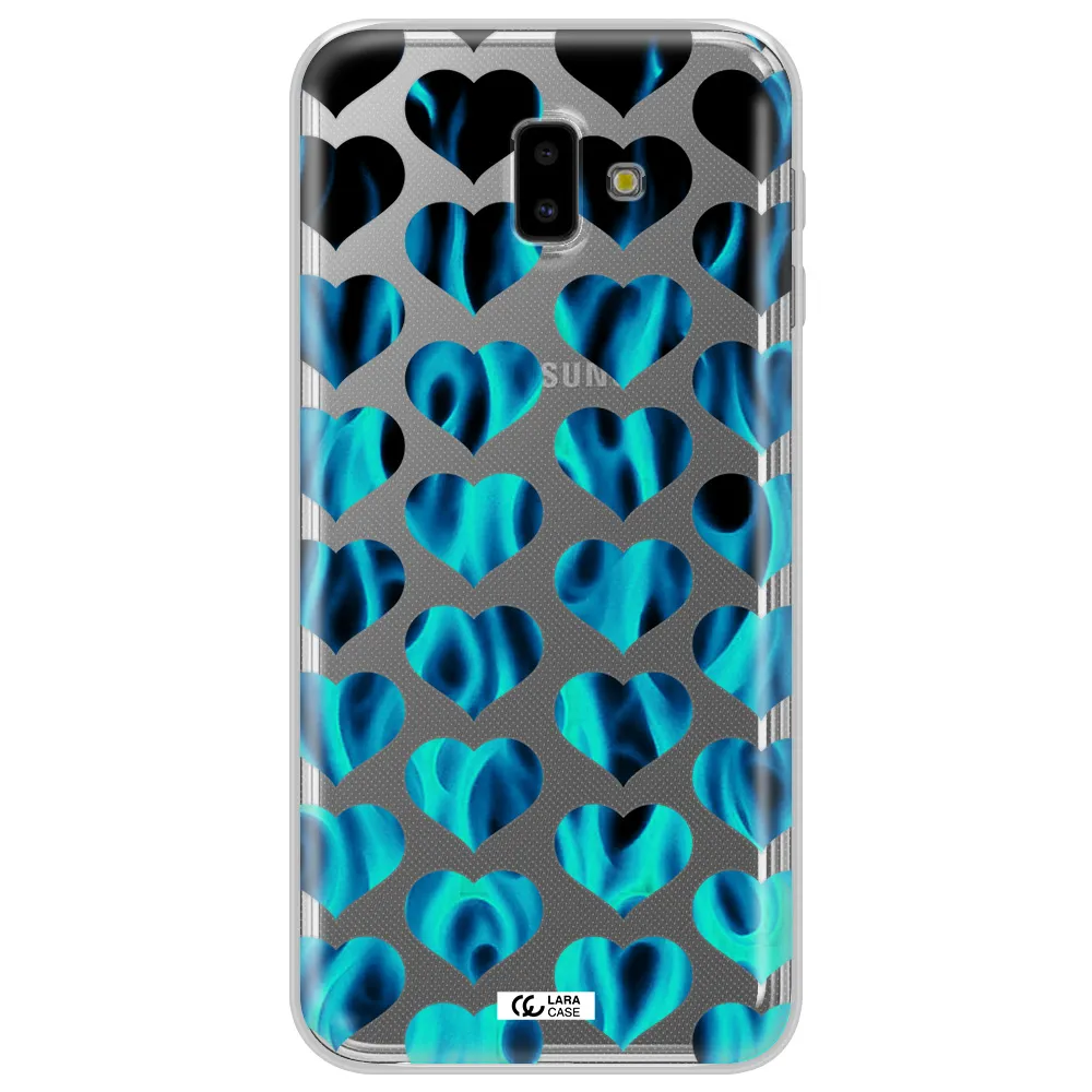 Heart Flame Samsung J6 Plus Clear TPU Case