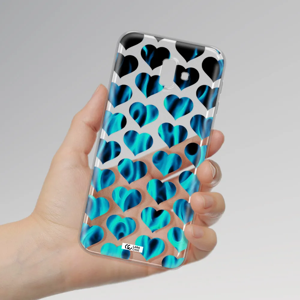 Heart Flame Samsung J6 Plus Clear TPU Case