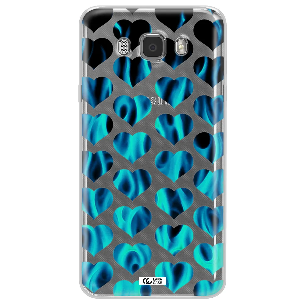 Heart Flame Samsung J7 2016 Clear TPU Case