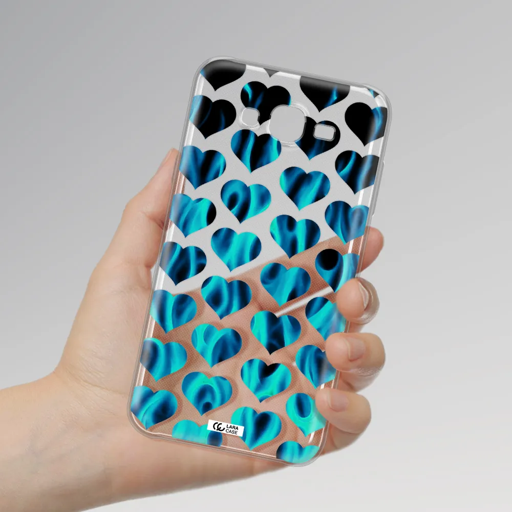 Heart Flame Samsung J7 Clear TPU Case