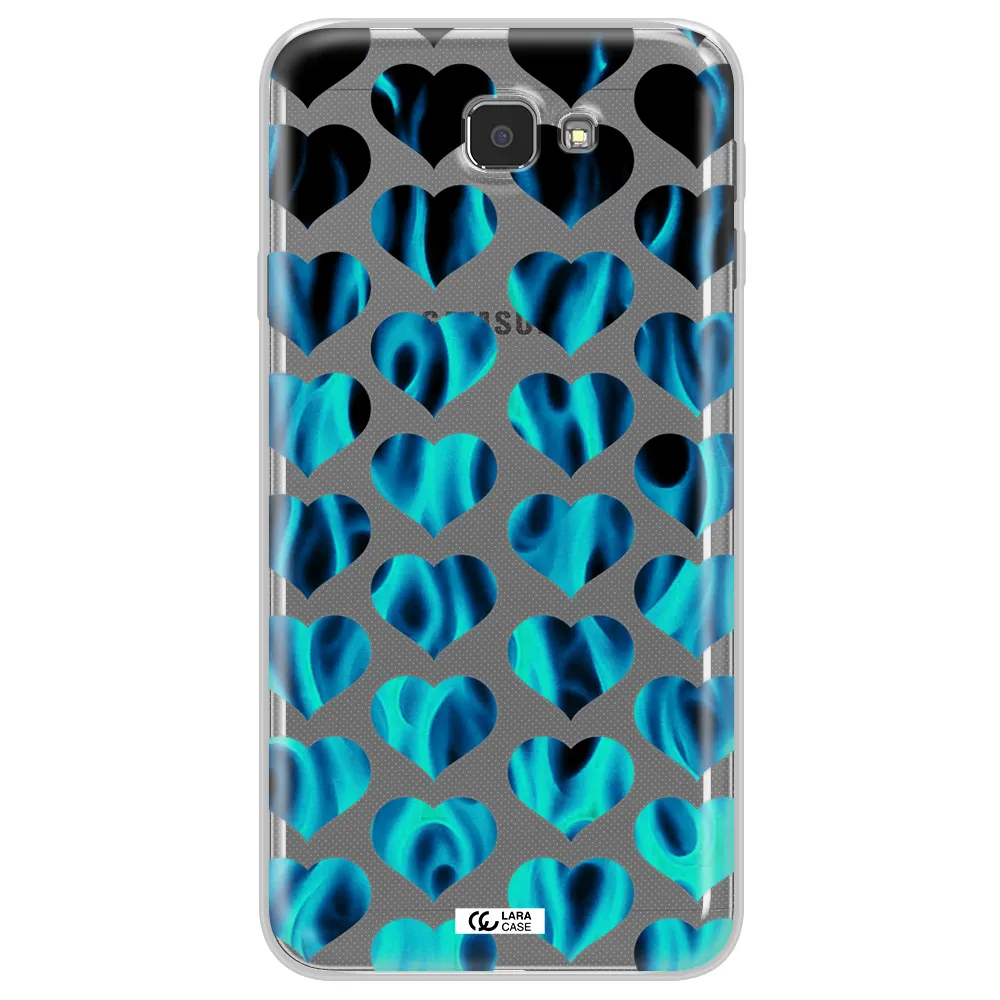 Heart Flame Samsung J7 Prim Clear TPU Case