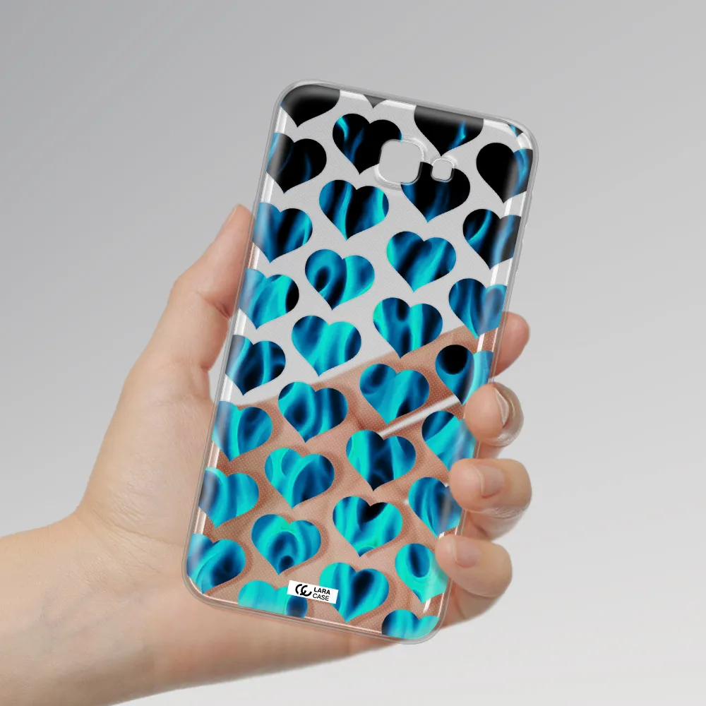 Heart Flame Samsung J7 Prim Clear TPU Case