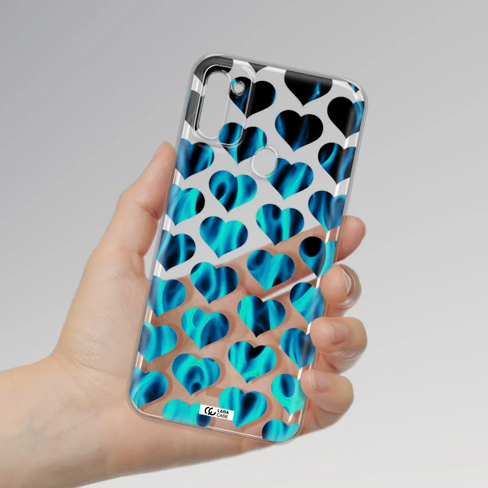 Heart Flame Samsung M11 Clear TPU Case