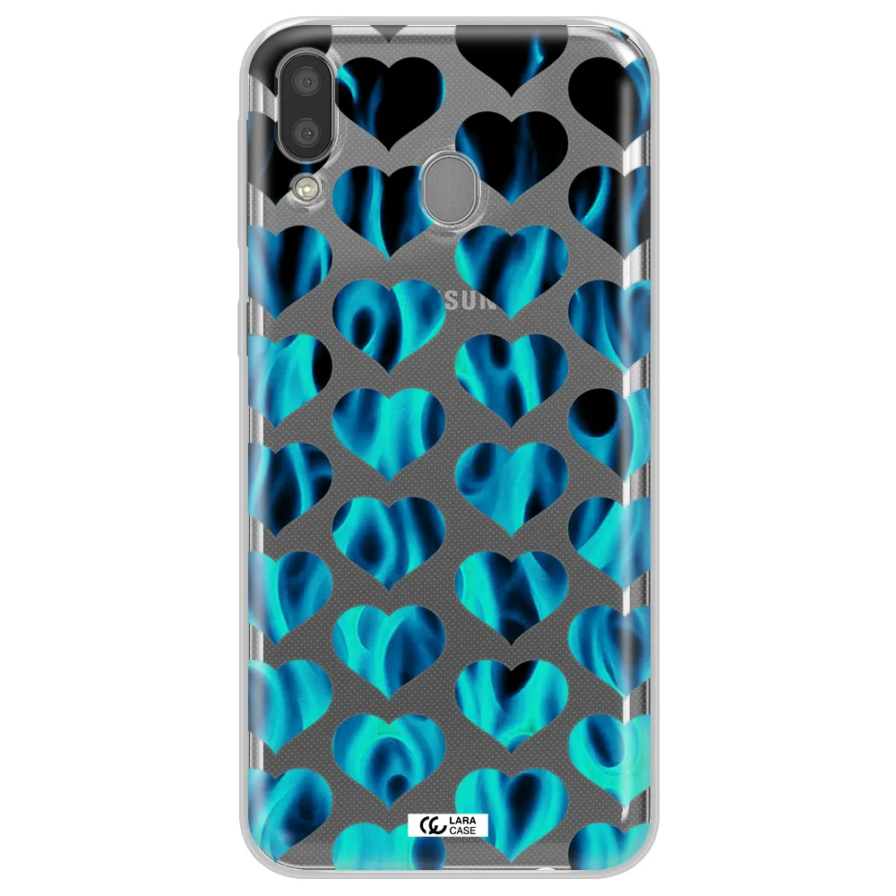 Heart Flame Samsung M20 Clear TPU Case