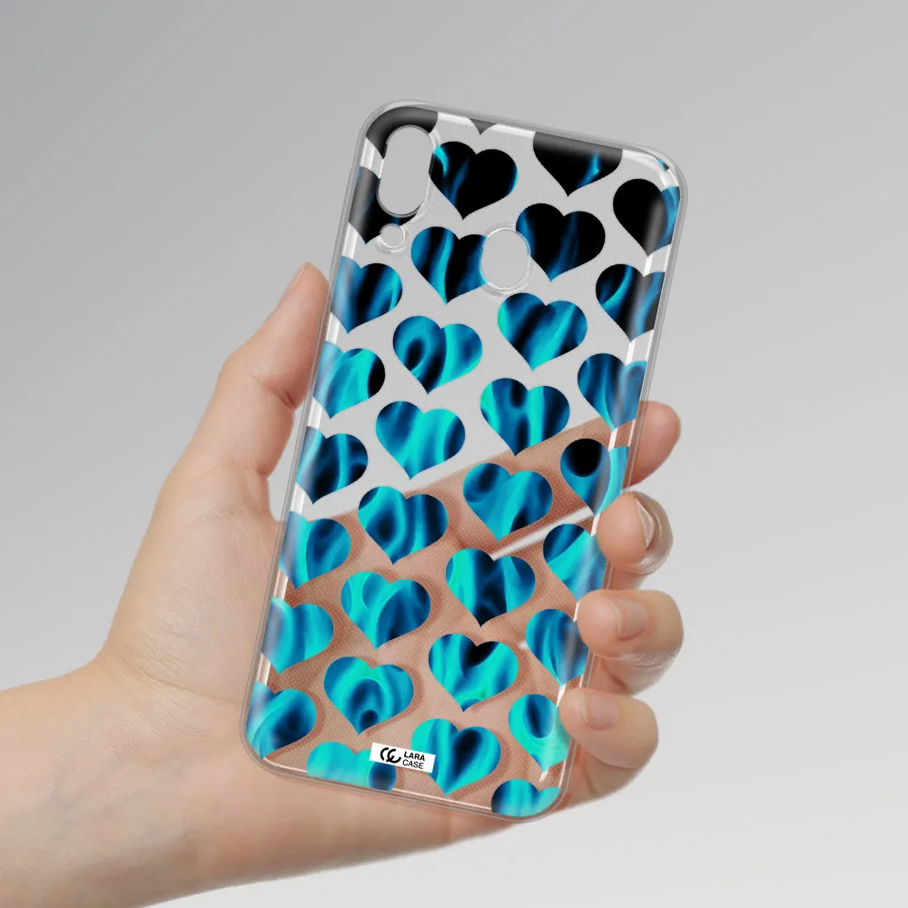 Heart Flame Samsung M20 Clear TPU Case