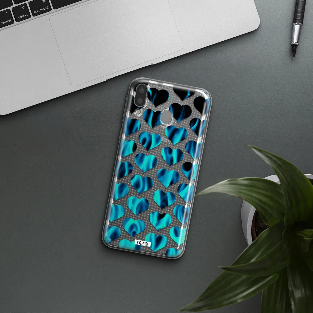Heart Flame Samsung M20 Clear TPU Case