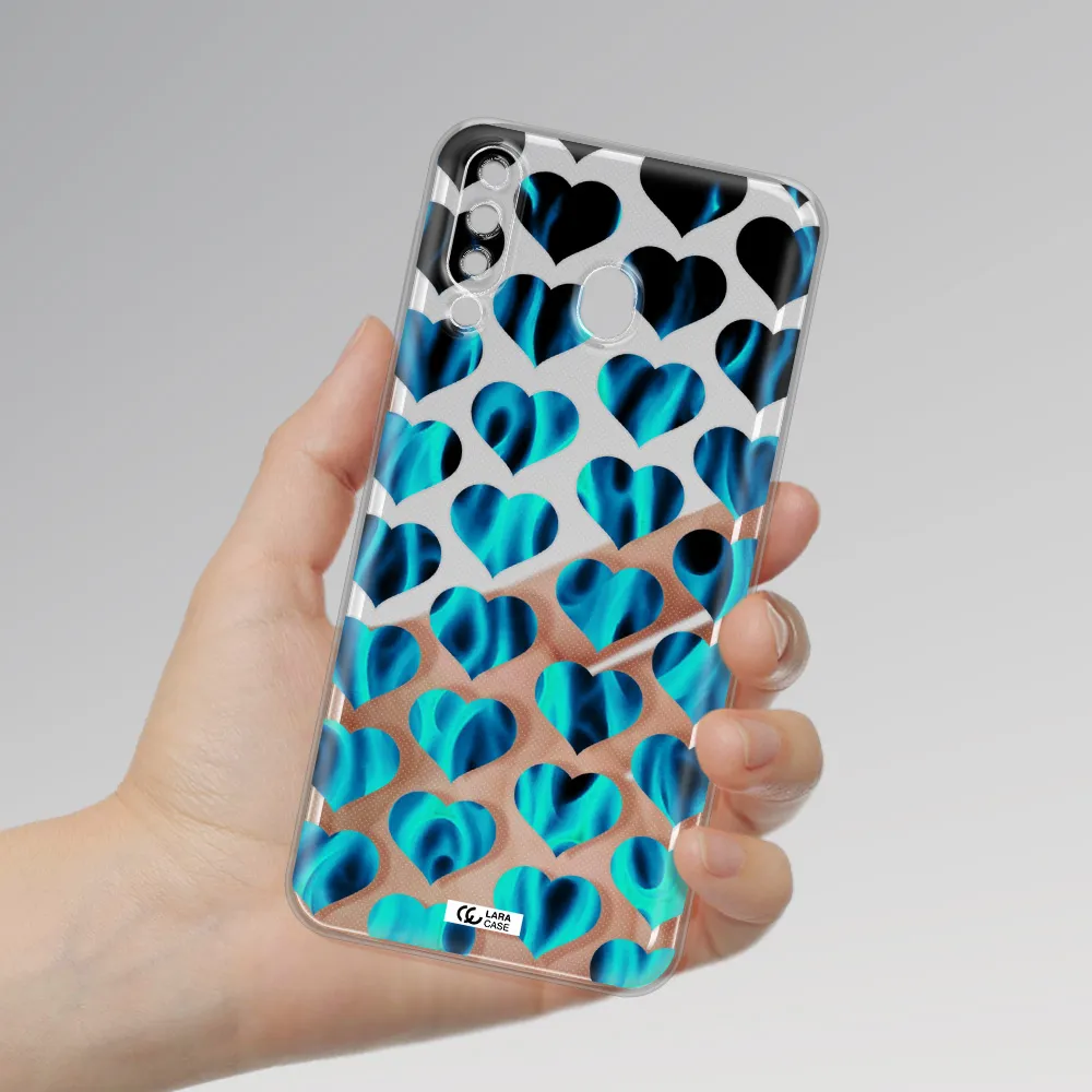 Heart Flame Samsung M30 Clear TPU Case