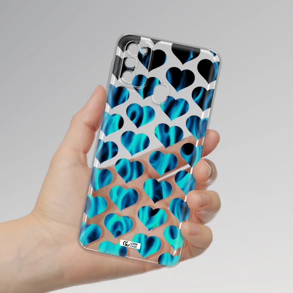 Heart Flame Samsung M30S Clear TPU Case