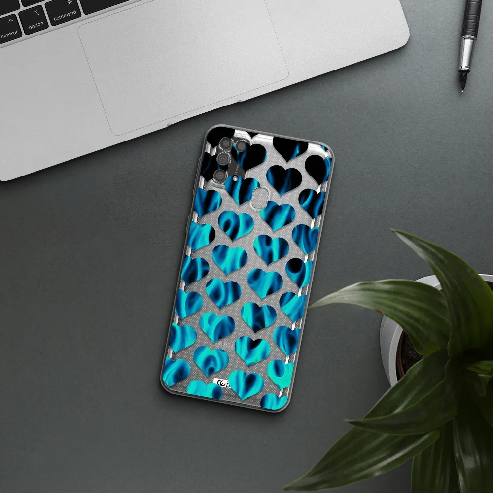 Heart Flame Samsung M31 Clear TPU Case