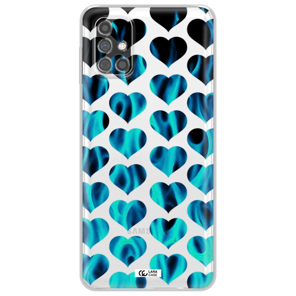Heart Flame Samsung M31S Clear TPU Case