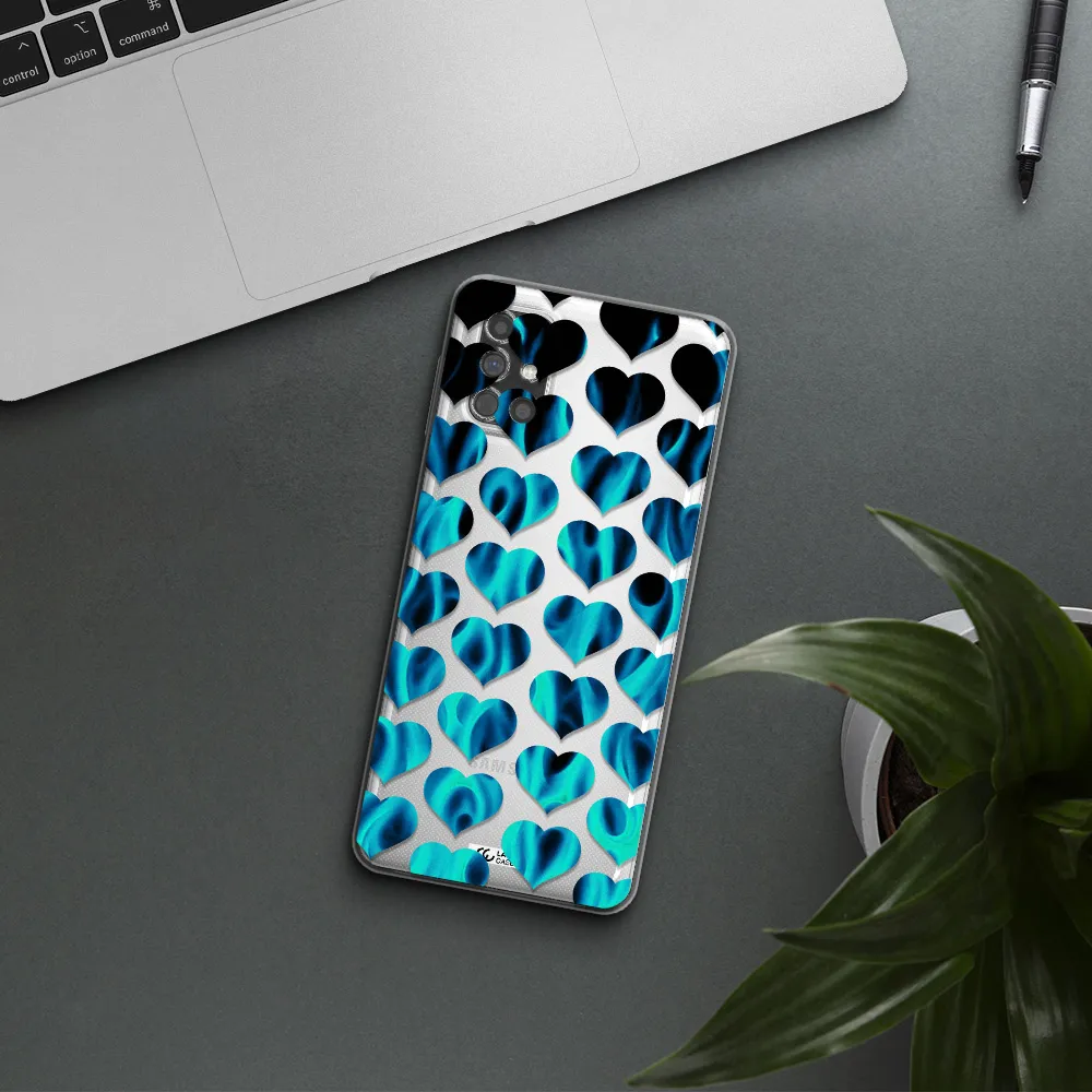 Heart Flame Samsung M31S Clear TPU Case