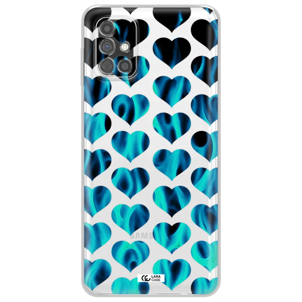 Heart Flame Samsung M51 Clear TPU Case