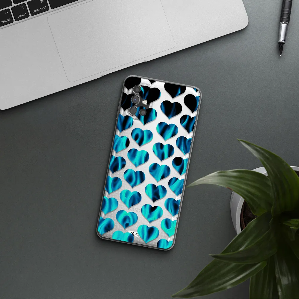 Heart Flame Samsung M51 Clear TPU Case