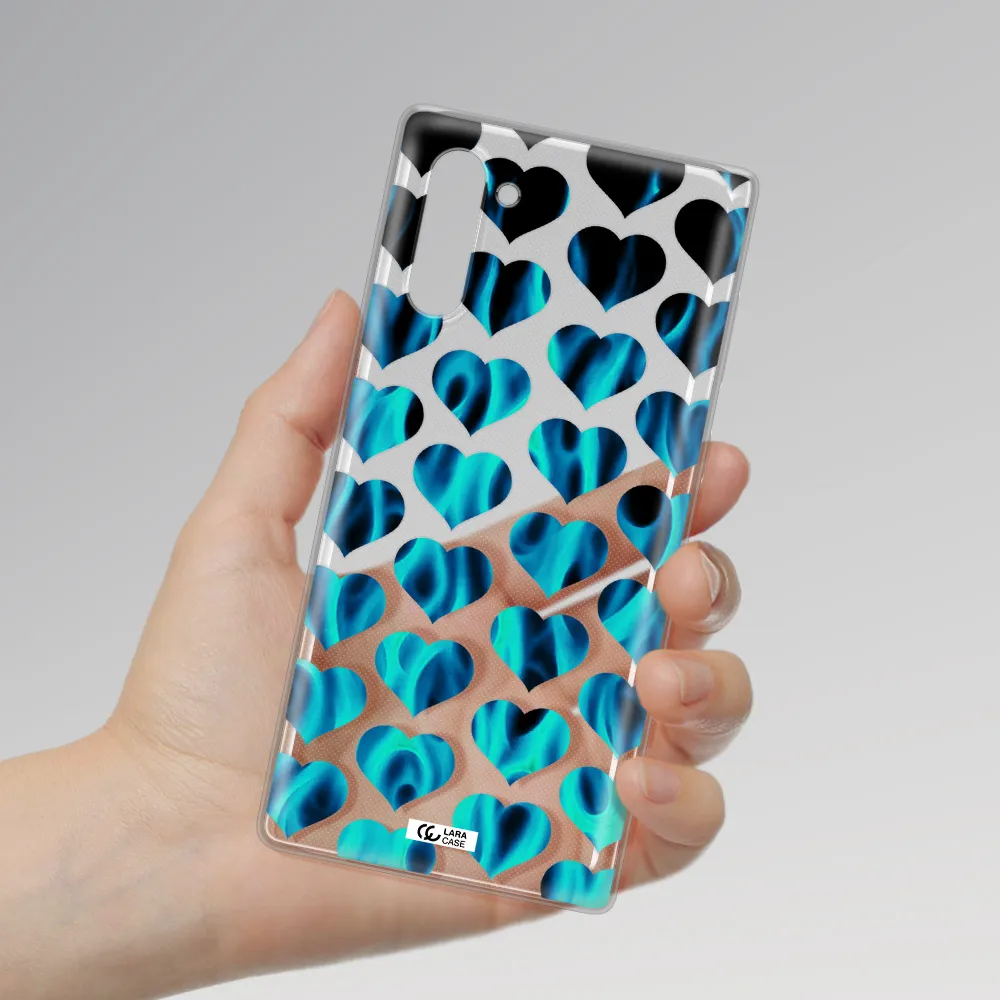 Heart Flame Samsung Note 10 Clear TPU Case
