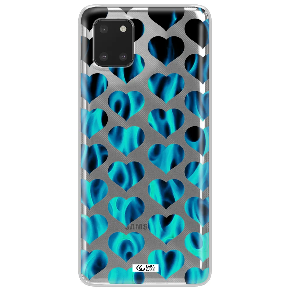 Heart Flame Samsung Note 10 Lite Clear TPU Case