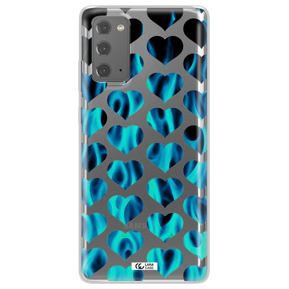 Heart Flame Samsung Note 20 Clear TPU Case