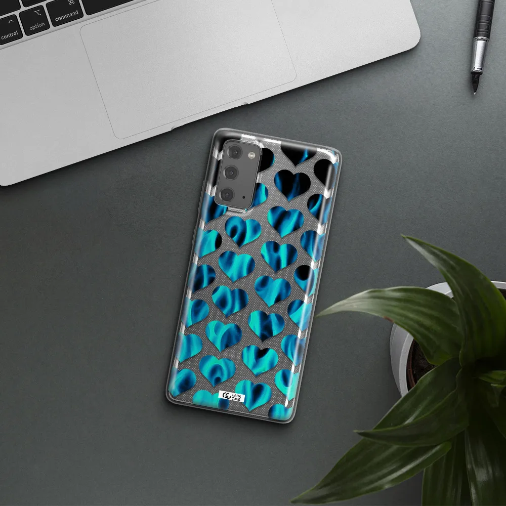 Heart Flame Samsung Note 20 Clear TPU Case