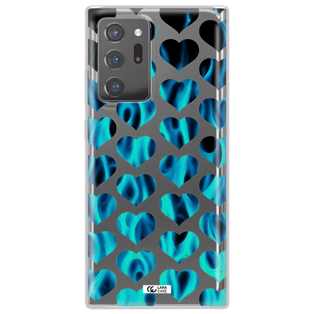 Heart Flame Samsung Note 20 Ultra Clear TPU Case