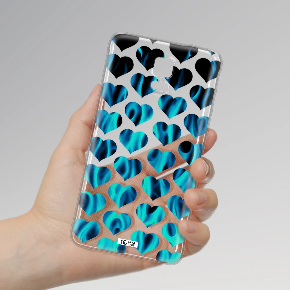 Heart Flame Samsung Note 4 Clear TPU Case