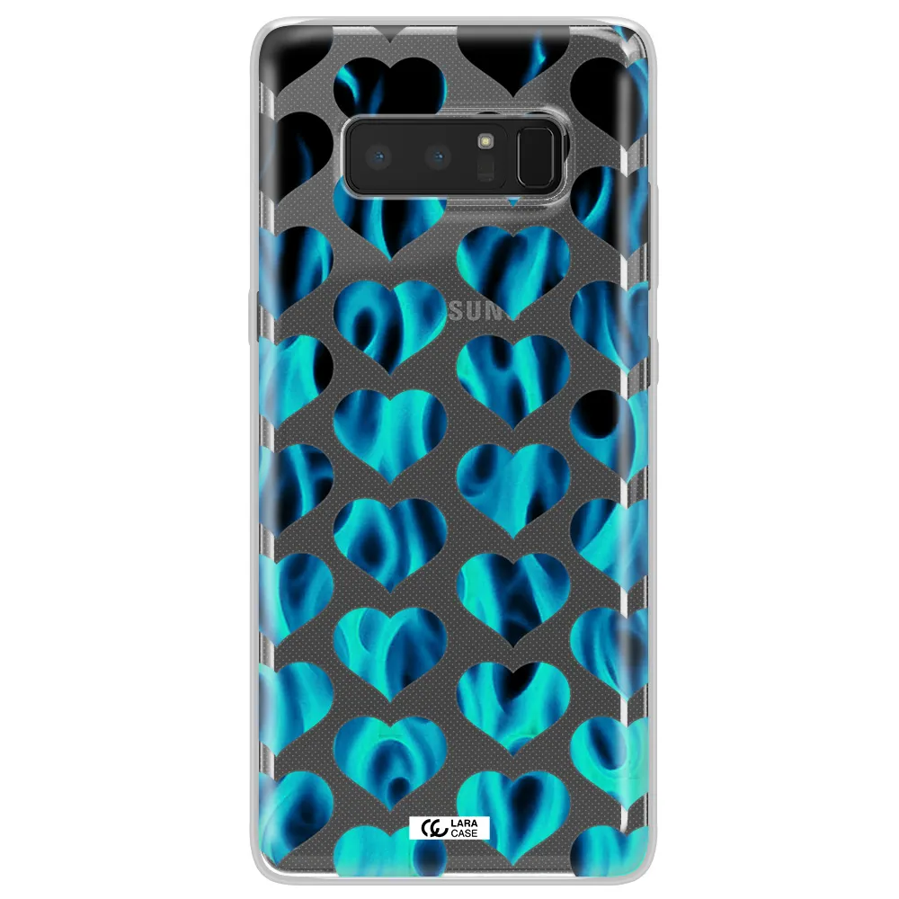 Heart Flame Samsung Note 8 Clear TPU Case