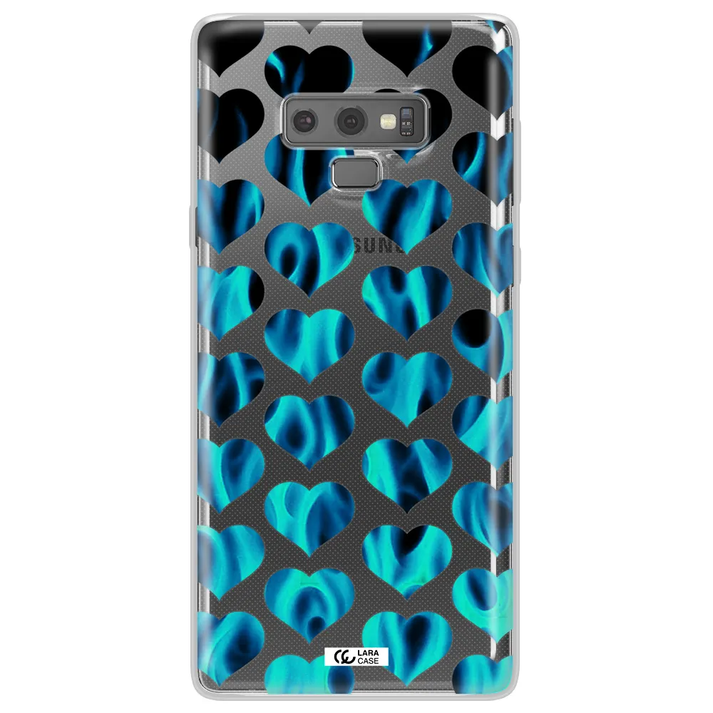 Heart Flame Samsung Note 9 Clear TPU Case