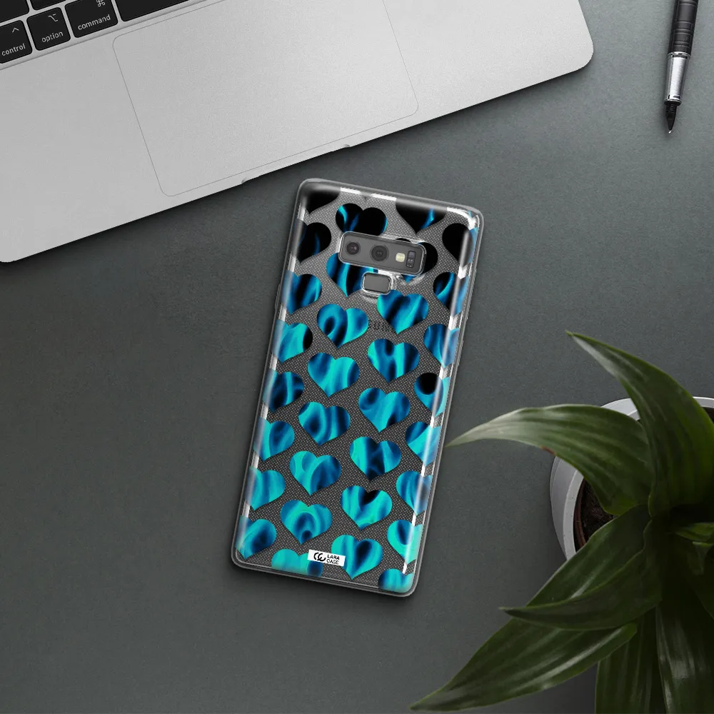 Heart Flame Samsung Note 9 Clear TPU Case