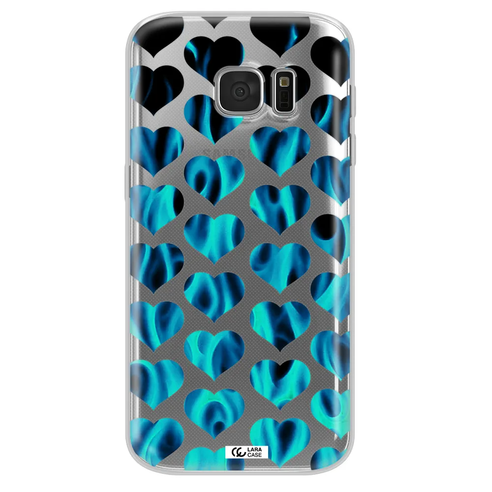 Heart Flame Samsung S 7 Clear TPU Case