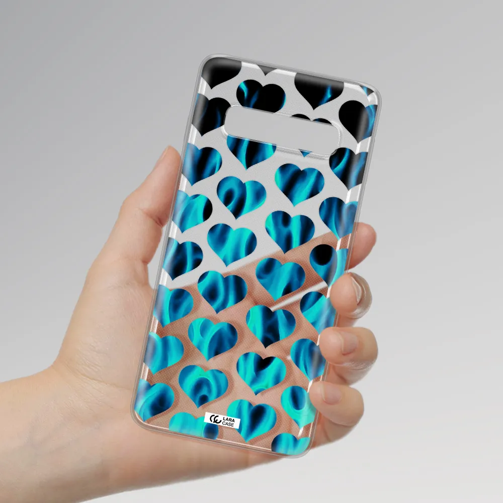 Heart Flame Samsung S10 Clear TPU Case