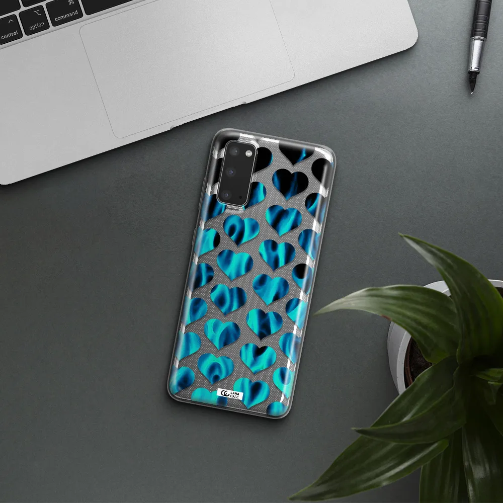Heart Flame Samsung S20 Clear TPU Case