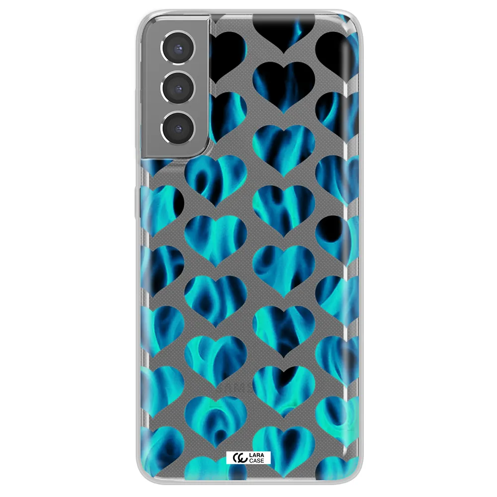 Heart Flame Samsung S21 Clear TPU Case