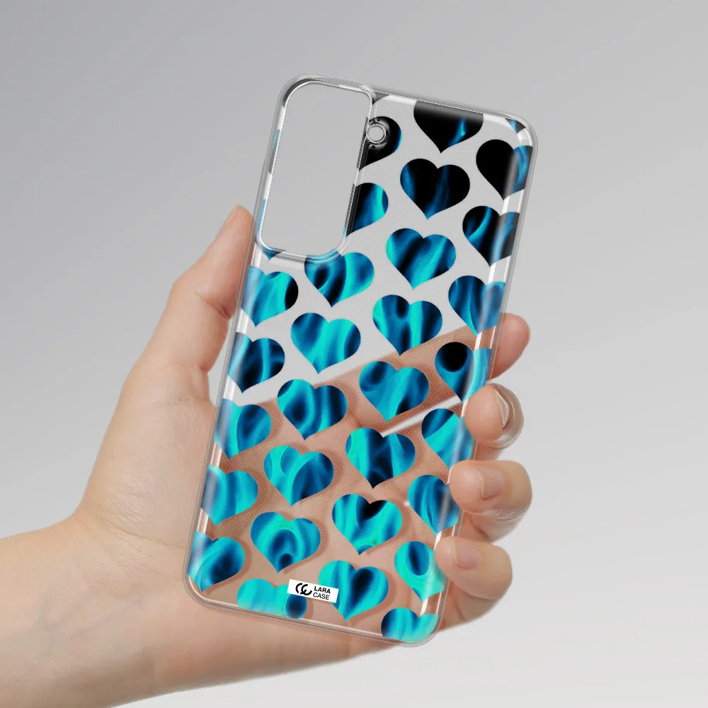 Heart Flame Samsung S21 Fe Clear Tpu Case