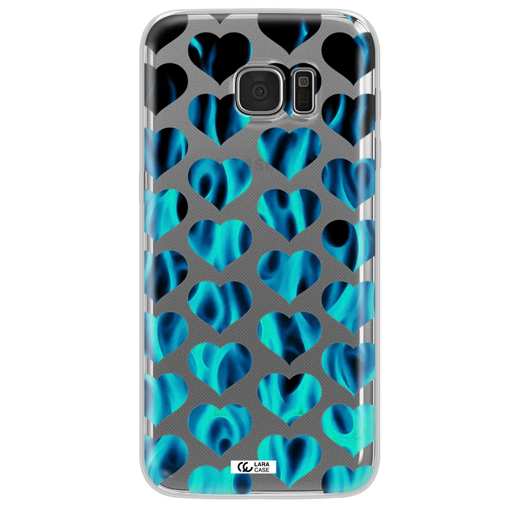 Heart Flame Samsung S7 Edge Clear TPU Case