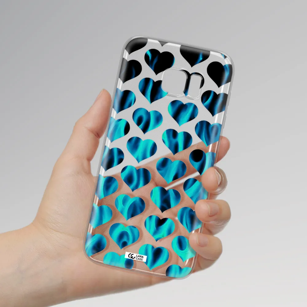 Heart Flame Samsung S7 Edge Clear TPU Case