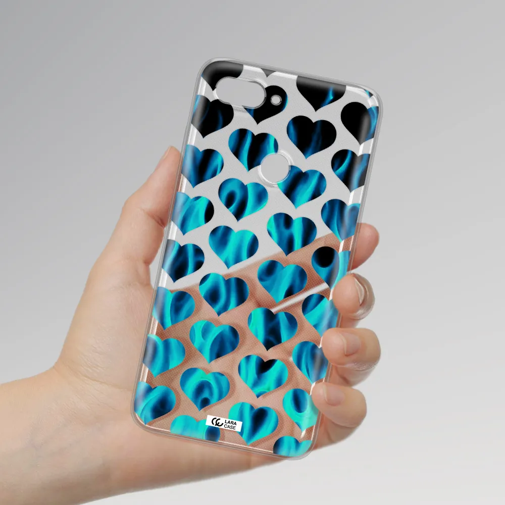 Heart Flame Xiaomi Mi 8 Lite Clear TPU Case