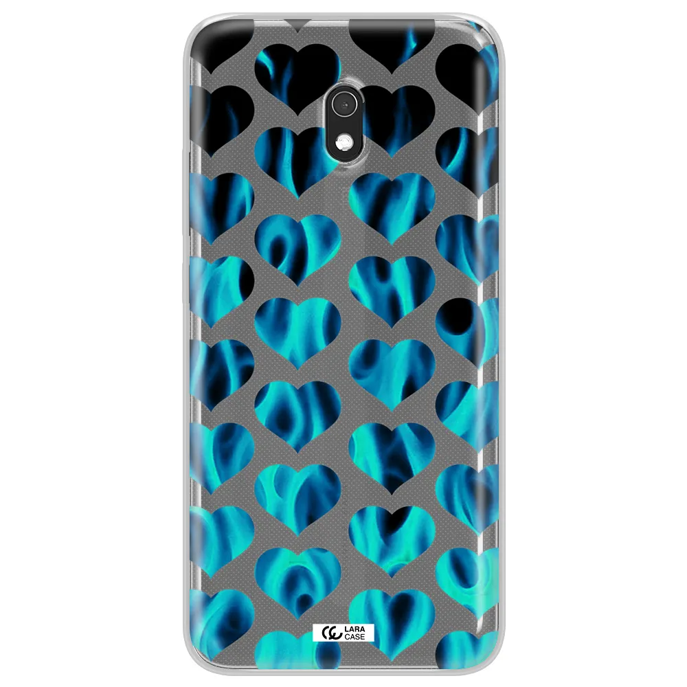 Heart Flame Xiaomi Redmi 8A Clear TPU Case