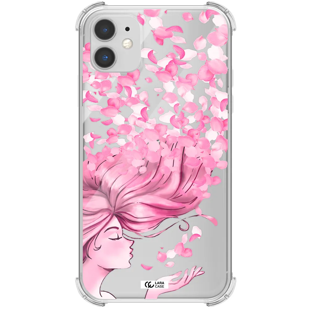 Sakura Leaves Hair Apple iPhone 11 Clear PC Case