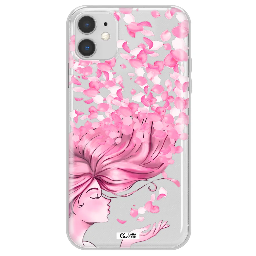 Sakura Leaves Hair Apple iPhone 11 Clear TPU Case