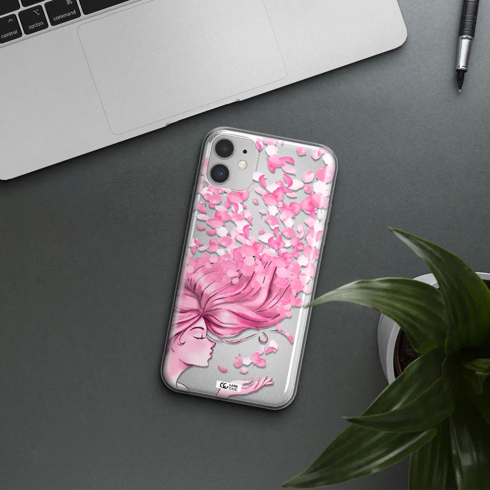 Sakura Leaves Hair Apple iPhone 11 Clear TPU Case